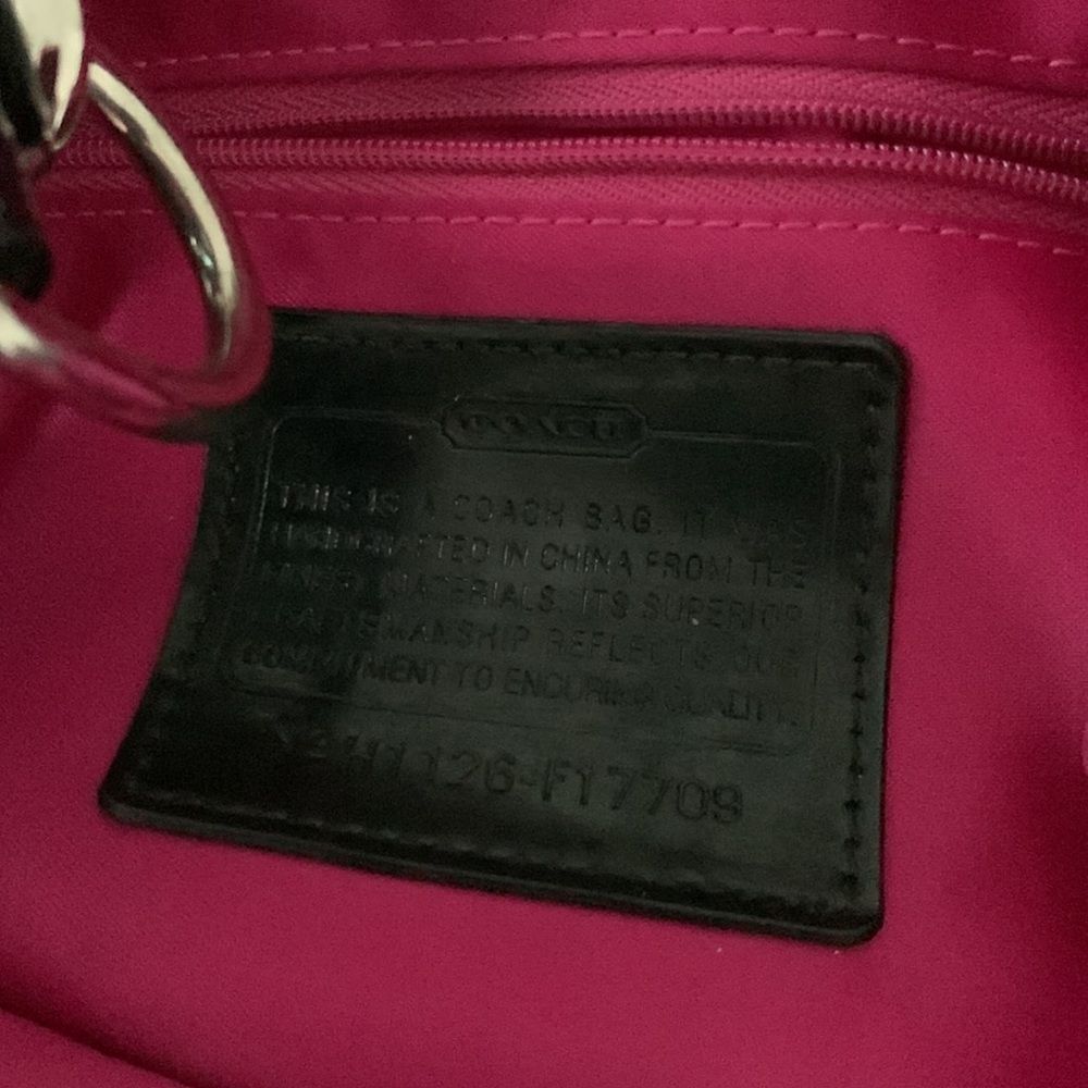 Coach Purse & Matching Wallet: Pink, Black, Grey Plaids with Hints of Glitter - Picture 4 of 16